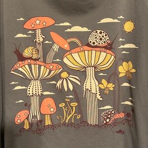 BLUE PLATYPUS Mushroom and Snail shirt XL